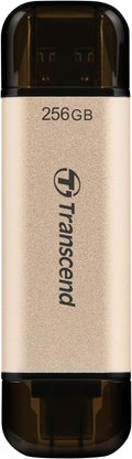 Transcend JF930 256GB Dual USB C Flash Drive for iPhone/iPad/Mac/Windows, Android/Tablet/PC/Gaming Console, Photo Stick Up to 420MB/s, USB 3.2 Thumb Drive, Memory Stick with 2-in-1 Type C &Type A