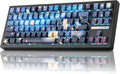 ZORNHER ZH870 Wireless Mechanical Gaming Keyboard,80% Blue Custom Creamy Sound Keyboard with Starry Night Dye Sublimation PBT Keycaps,Pre-lubed Linear Switches,Hot-Swappable,RGB Backlit