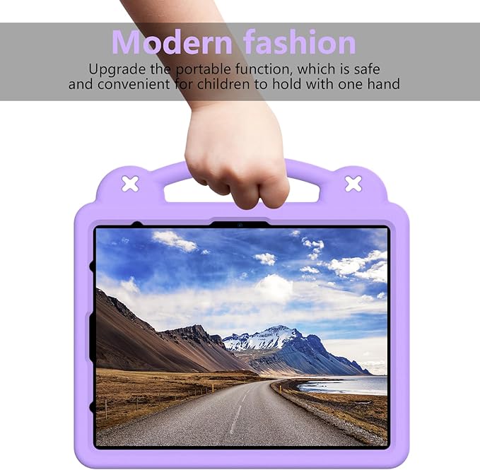 YRH Kids Case for iPad Air 13-in. M4/M3/M2 (2026/2025/2024), for iPad Pro 13-in. M5/M4 (2026/2024), for iPad Pro 12.9-in., Purple
