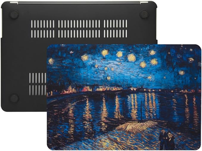 Funut Compatible with MacBook Air 13 inch Case 2021 2020 2019 2018 Model A2337 M1 A2179 A1932 Plastic Hard Shell Case Protective Cover for MacBook Air 13 with Touch ID, Starry Night