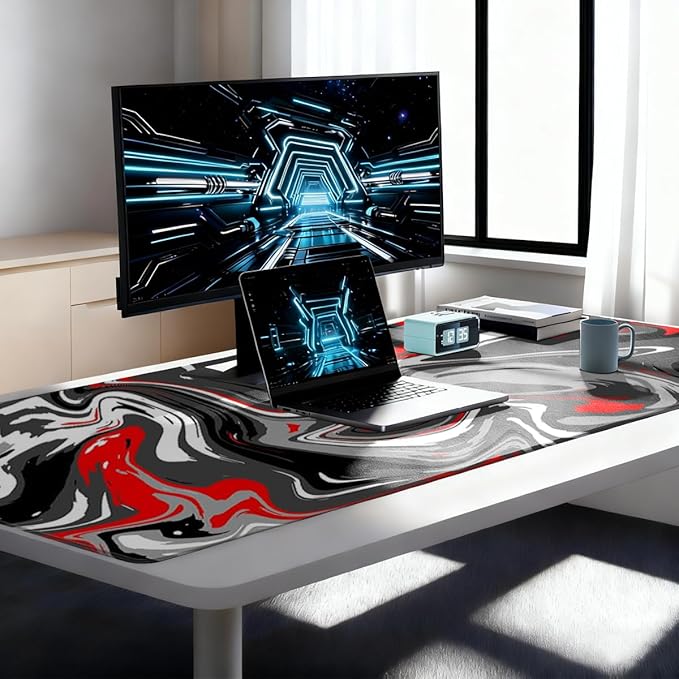 Large Mouse Pad for Desk - Gaming Mouse Pad with Stitched Edges, Anti-Slip Base, Desk Mat Desk Pad for Keyboard and Mouse