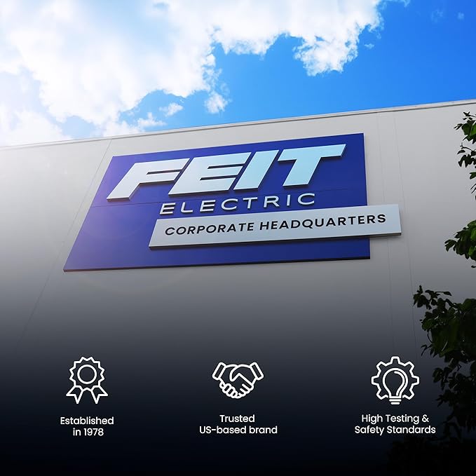 Feit Electric BR30/927CA/AG 65W Equivalent WiFi Dimmable, No Hub Required, Alexa Google Assistant BR30 Smart LED Light Bulb, 5" H x 3.72" D, 2700K Soft White