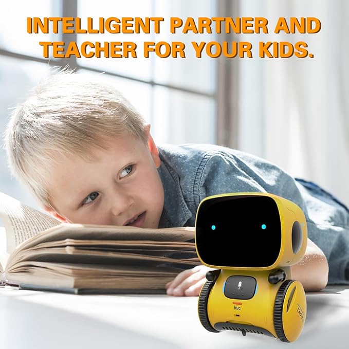 98K Robot Toys for Girls and Boys Rechargeable, Touch and Voice Control Robots Interactive Talking Smart Partner and Teacher with Singing, Dancing, STEM Toy Gifts for Kids Age 3 and Up