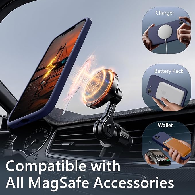 FireNova Magnetic for iPhone 17e Case/iPhone 16e Case, Compatible with MagSafe, [Silicone Camera Protection] Microfiber Lining Phone Case, 6.1", Navy Blue