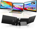 KEFEYA Laptop Screen Extender - 14.1" Portable Monitor for Laptop with Sturdy Metal Kickstand, 1080P HD IPS Laptop Monitor Extender Plug and Play for Windows/Mac/Chrome, Fits 13-17 Inch Laptops