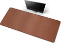 CENNBIE Leather Desk Mat 39.3"x19.6", Extra Large Desk pad,Large Office Writing Desk Computer Leather Mat Mousepad,Waterproof (Brown)