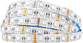 BTF-LIGHTING RGBW LED Strip Lights,UL Listed,5050 4 Colors in 1 RGB + 6000K-7000K Cool White,12V DC,16.4ft/5m 60LEDs/m 12mm White PCB, IP65 Waterproof for Home Decoration(No Adapter or Controller)