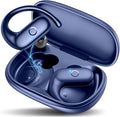 MOZOTER Wireless Earbuds Bluetooth Headphones Sport,Over Ear Buds with Deep Bass Sound,60Hrs Playtime Earphones Redesigned Comfort Fit with Earhooks for Running,Meeting,Workout- Blue