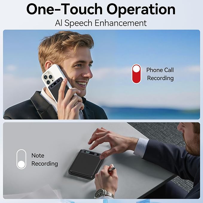 AI-Powered Smart Voice Recorder, Instant Transcription for Meetings, Lectures & Interviews with Playback, App Control, Transcribe & Summarize with AI Technology, 152 Languages, 64GB Memory