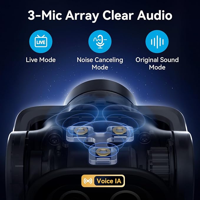 EMEET PIXY Dual-Camera AI-Powered PTZ Camera 2K, AI Tracking, PDAF&AI Autofocus 0.2s, 1/2.55'' Sony Sensor, 3 Mics, Presets, Gesture Control, 2K Webcam for Streaming and OBS/Twitch/Switch 2 Compatible
