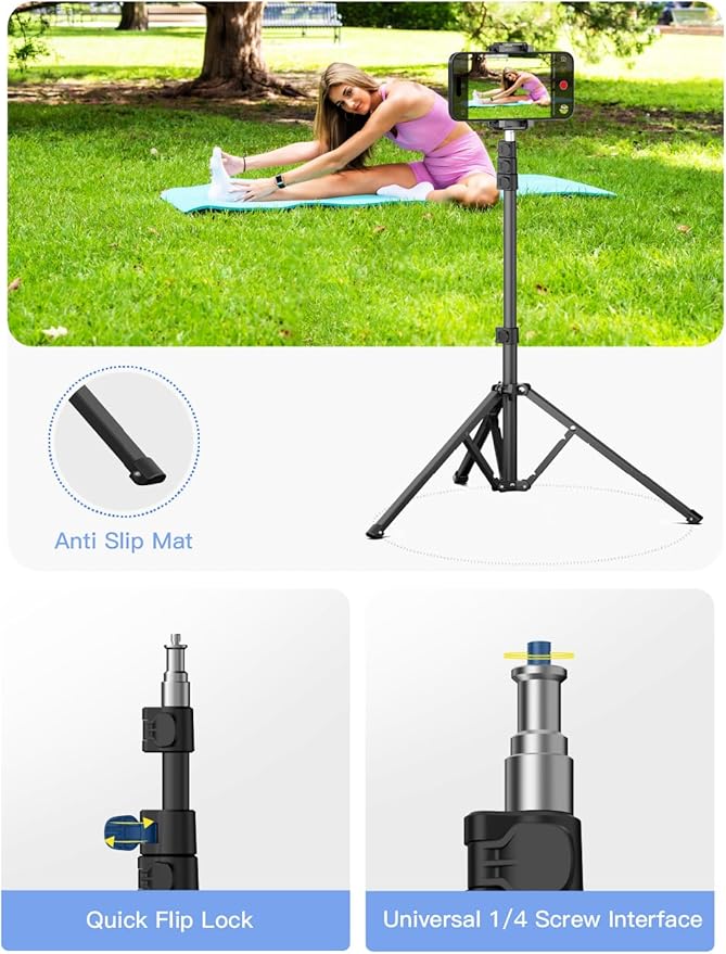 AOCHUAN 3-Axis Gimbal Stabilizer for Smartphone Smart X2 Black Kit & T20 Complete Tripod