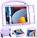 YIHE Kids Case for iPad 9th/8th/7th Generation, iPad Pro 10.5 & Air 3, Shockproof Protective Cover with Handle Stand & Screen Protector for 10.2/10.5 Inch iPads, Light Purple