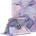 Fintie Rotating Case for iPad Air 11-inch M4/M3/M2 (2026/2025/2024), iPad Air 5th (2022) / 4th Generation 10.9 Inch - 360 Degree Rotating Protective Stand Cover with Pencil Holder, Lilac Marble