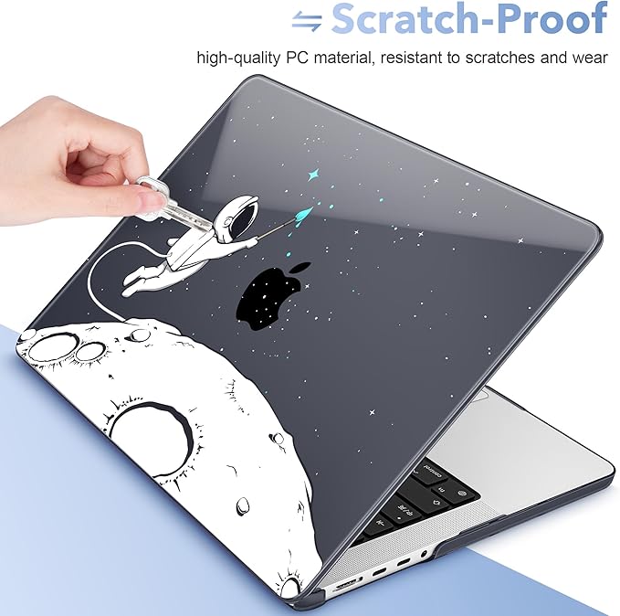 May Chen for 2026 MacBook Pro 14-inch M5 M4 M3 M2 M1 Pro/Max Chip, Release 2026 2025-2021, Model A3427 A3426 A3434 A3112 A3401 A3185, Plastic Hard Shell with Keyboard Cover, Cute Astronaut