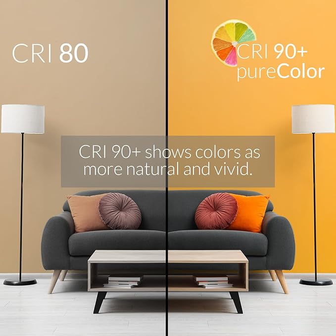 ERIA Colors and White A19 Dimmable CRI 90+ Smart Bulb Works with Hue*, SmartThings, HA, Amazon Echo (4th Gen), Alexa, HA, Google Assistant (Extra Bright – 2-Pack)