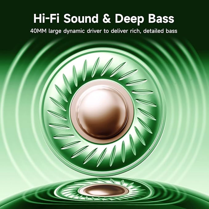 Hybrid Active Noise Cancelling Headphones, Wireless Over Ear Bluetooth, 50H Long ANC Playtime, Rotatable and Foldable, HiFi Audio Deep Bass, Customized EQ via APP, Transparency Mode (Black)