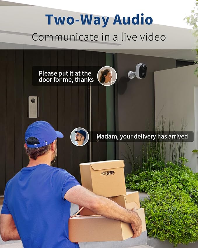 Armorcope Security Cameras Wireless Outdoor, Battery Powered 2k Color Night Vision, AI Motion Detection, IP66 Weatherproof, 2-Way Talk, SD/Cloud Storage, 2.4Ghz WiFi Cameras for Home Security(2 Pack)