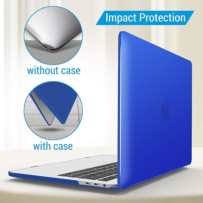 IBENZER Compatible with MacBook Pro 16 Inch Case A2141 Release 2020 2019, Hard Shell Case with Keyboard Cover & Type C Adapter for Old Version Mac Pro 16’’, Royal Blue, T16-RBL+1TC