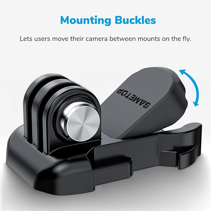 Helmet Sticky Mounts Adhesive Buckle Mount Screw Accessory Kit Compatible with GoPro Hero 13 12 11 10 Max 9 8 7 6 5 Session DJI Osmo Insta360 AKASO Action Cameras (12 in 1)