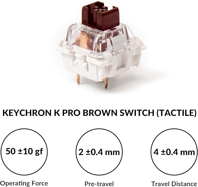Keychron V3 Wired Custom Mechanical Keyboard, TKL Tenkeyless QMK/VIA Programmable Macro with Hot-swappable Keychron K Pro Brown Switch Compatible with Mac Windows Linux (Frosted Black-Translucent)