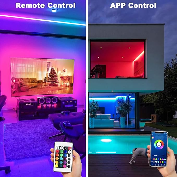 dalattin Led Lights for Bedroom 300ft, Smart Led Strip Lights with App Control Remote, RGB LED Light Strips, 24V Led Strip Lights for Room Decoration Party, Holiday Decor(3 Rolls of 100ft)