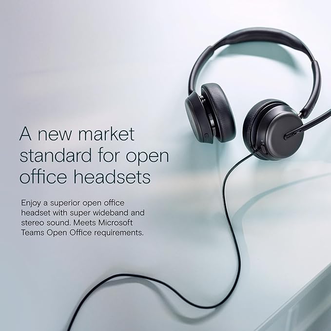 EPOS Impact 860T ANC Dual-Sided Wired Headset with Active Noise Cancellation, Microsoft Teams Certified, USB C and USB A, Super Wideband Audio, Ideal for Office Calls, Zoom, Home & Hybrid Work, Black
