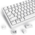 Guffercty kred 128 Keys XDA Profile Minimalist White Keycaps 75 Percent Dye-sub PBT Keyboard Caps for MAC 60% 65% 75% 96% Mechanical Keyboard (Minimalist-A English Keycaps)