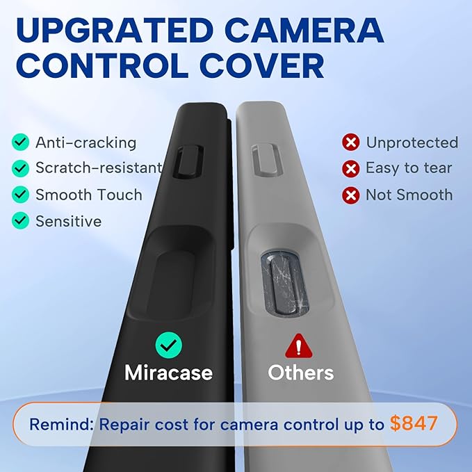 Miracase Magnetic for iPhone 17 Pro Max Case, Compatible with MagSafe, Integrated Silicone Camera Control Cover, 3.0mm Thicken Shockproof Drop Protection Phone Case for 17 ProMax, Black