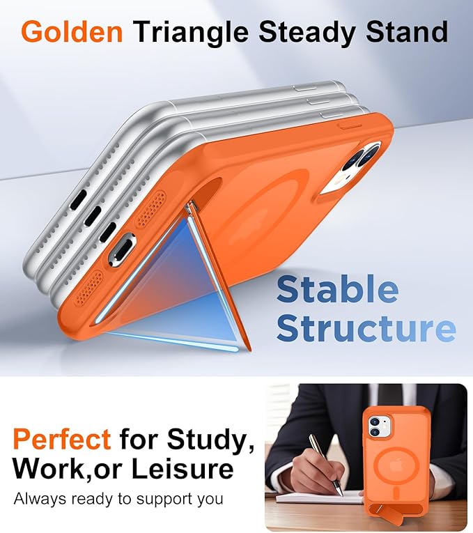 Magnetic Compatible with iPhone 11 Phone Case, [Built-in Invisible Kickstand][Compatible with MagSafe] [Military Grade Shockproof] Slim Translucent Matte Phone Case for iPhone 11 6.1"