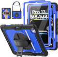 HXCASEAC for iPad Pro 13 Inch Case (M5/M4) 2025/2024, Shockproof Design with Pencil Holder, Protector, Rotating Stand, Hand Strap, Heavy Duty Protective iPad Pro13 Cover A3360 A3361 A2925 A2926, Blue