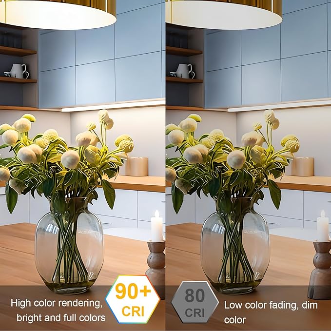 COB LED Strip Lights, ETL Listed Natural White Light Strip 4000K, 32.8ft 24V COB Lights with 3200 LEDs, CRI 90+, Remote, 24V Adapter, LED Light for Cabinets, Home DIY Lighting Indoor Decoration