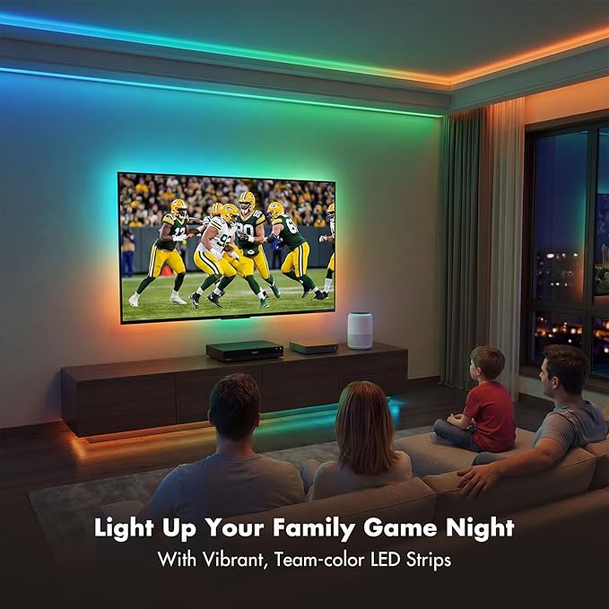 MFWW 130FT Strip Lights, Smart IC RGB LED Lights Multiple Colors on One Line, App+Remote Control, Timing, Multimodal, Music Sync, Color Changing Lights for Bedroom, Party Home Decor