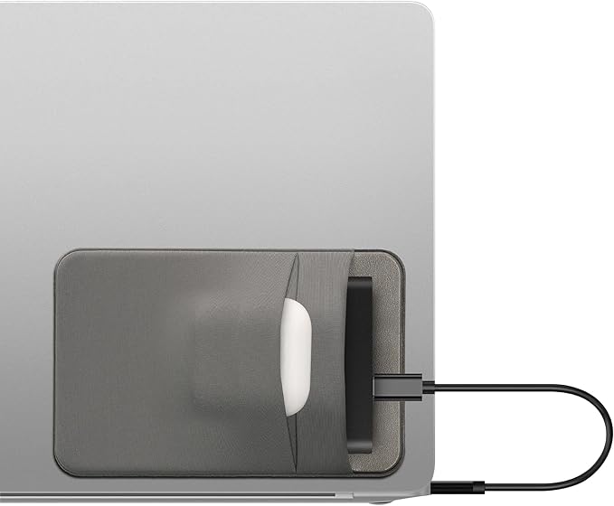 kwmobile Elastic Sleeve Compatible with SanDisk Portable SSD, Samsung T7, Crucial X8, HDD Case - Stretchy Elastane Adhesive External SSD Holder - 10x7cm & 8x7cm Pockets - Grey