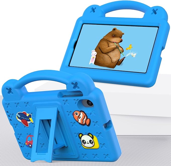 AKABEILA Compatible with ONN 10.1(4nd Tablet Case,Gen) 2024/Teclast M50 HD 10.1/Teclast M50 pro 10.1(2023)/Blackview Tab 80 10.1(2023) Tablet Case, Shockproof Case with Shoulder Strap Sky Blue