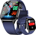 Advanced Health Smartwatch for Women Men with Real-Time Monitoring of Heart Rate, Blood Oxygen, Body Temperature, Blood Pressure, Sleep Auality and Stress Levels (Blue)