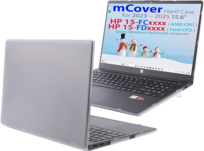 mCover Case Compatible ONLY for 2023-2025 15.6-inch HP Laptop 15-FCxxxx / 15-FDxxxx Series Windows Notebook PC (NOT Fitting Any Other HP Laptop Models) - Clear