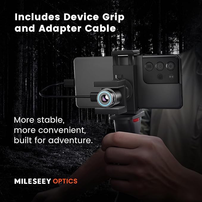 Thermal Monocular for Android, MILESEEY TNV30i Night Vision Thermal Scope, 512×384 Super Resolution 50Hz Thermal Imaging Camera, 1600-Yard Range Thermal Goggles, Building Detection, 10-15mm Lens