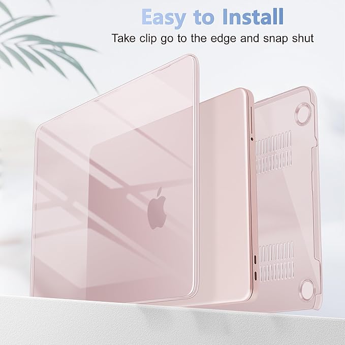 Tuiklol for 2026 MacBook Neo 13 Inch A18 Pro Chip Case, (Model A3404) Anti-Scratch Anti-Drop Slim Hard PC Shell Case with Shockproof Protective MacBook Neo Laptop Cover, Clear-Pink