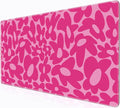 L-SPOUTTO Pink Gaming Mouse Pad Large Desk Mat XXL Mouse Pad Non-Slip Rubber Base Keyboard Pad Waterproof Desktop Mat for Laptop Computer Work Game Home Office-Hot Pink Daisy