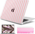 May Chen for 2026 MacBook Pro 14-inch M5 M4 M3 M2 M1 Pro/Max Chip, Release 2026 2025-2021, Model A3427 A3426 A3434 A3112 A3401 A3185, Plastic Hard Shell with Keyboard Cover, Pink Stripes
