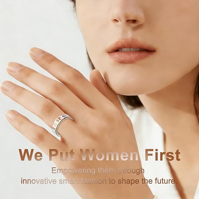 Enamel Craft Smart Ring for Women & Men, No Subscription Fitness Tracker with Heart Rate, Sleep Tracking, SpO2 – IP68 for iOS & Android (Enamel Color, 7)