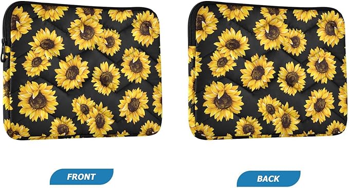 Sunflower Floral Laptop Sleeve 13 inch Cute Laptop Bag 14 inch Waterproof Computer Bag for Women Laptop Accessories Computer Cover Bag for Tablet Men, A06D24018