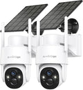 Armorcope Solar Security Cameras Wireless Outdoor,360° View Battery Powered with Spotlight Color Night Vision,2K WiFi Home Security,PIR Sensor,Wireless Easy Install, 2.4 GHz Wi-Fi