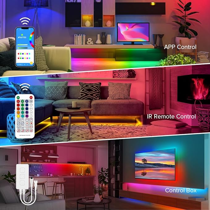 BTF-LIGHTING 9.8FT WS2811 WS2812B IC RGB DC5V 360 Degree Round Reticulate Chasing Color Neon LED Strip Kit Bluetooth Controller Flexible Silicone IP67 Waterproof Rope Light for Home Decor(No Adapter)
