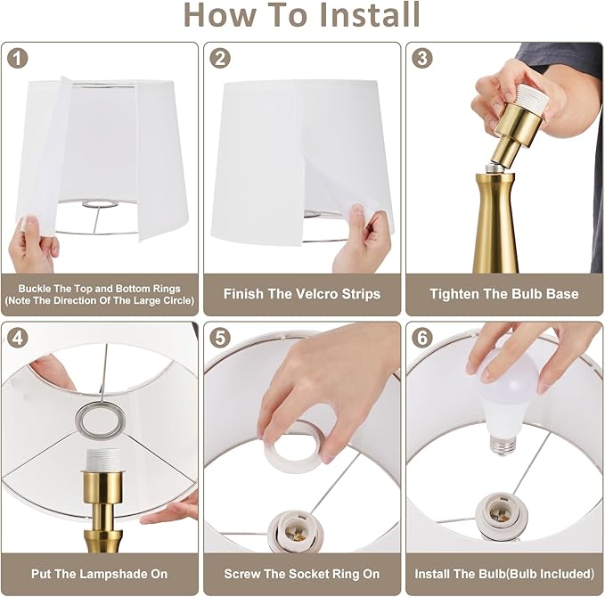Seealle Modern Table Lamps Set of 2 - Touch Bedside Lamps for Nightstand with Dual USB C+A,3-Way Dimmable Gold Nightstand Lamps for Living Room Bedroom (Bulb Included)