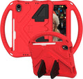 Light Weight Shock Proof EVA Foam Rugged Handle Stand Kids Friendly Anti-Slip Grip Protective Case for iPad Mini 7 (2024) & 6th Generation, Red