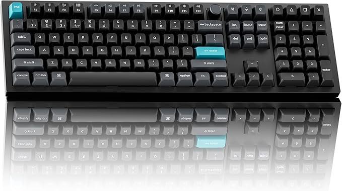 Keychron Q6 Ultra 8K Polling Rate Aluminum Wireless Mechanical Keyboard, 2.4 GHz/Bluetooth/Wired Full-Size Custom RGB, Hot-Swappable Silk POM Red Switch for Mac Windows Linux - Black