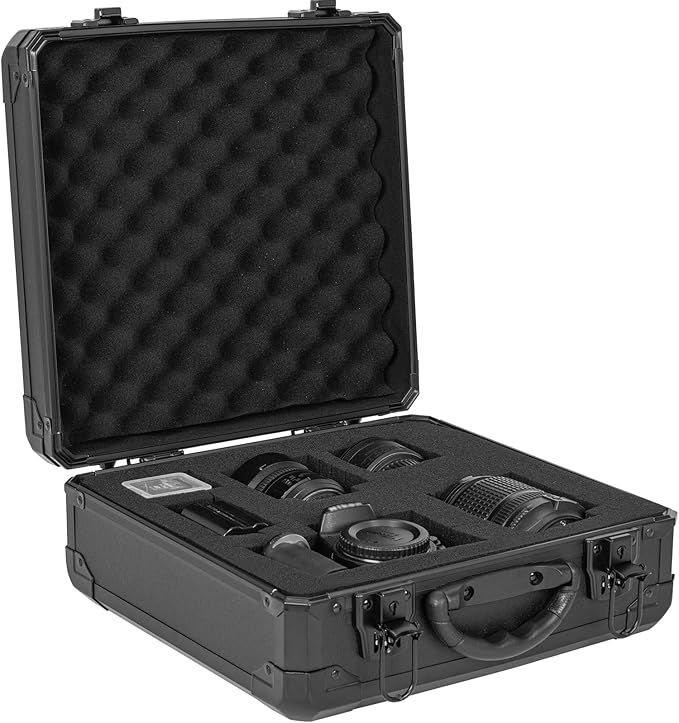 Protective Hard Case Shockproof Water-resistant with Customized DIY Foam Insert fit for Camera, Laptops, etc, 11.7 X 11.5 X 5-Inch