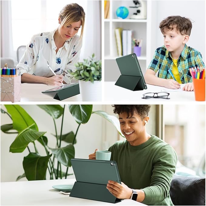 ProCase Smart Case for 10.5” iPad Air 3rd Generation 2019 / iPad Pro 2017, Slim Stand Cover with Pencil Holder Soft TPU Back for Air 3 -Mgreen