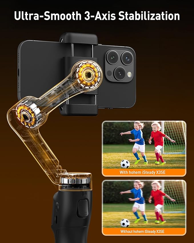 hohem iSteady X3SE Gimbal Stabilizer for iPhone & hohem iSteady V3 Ultra Gimbal Stabilizer for Smartphone